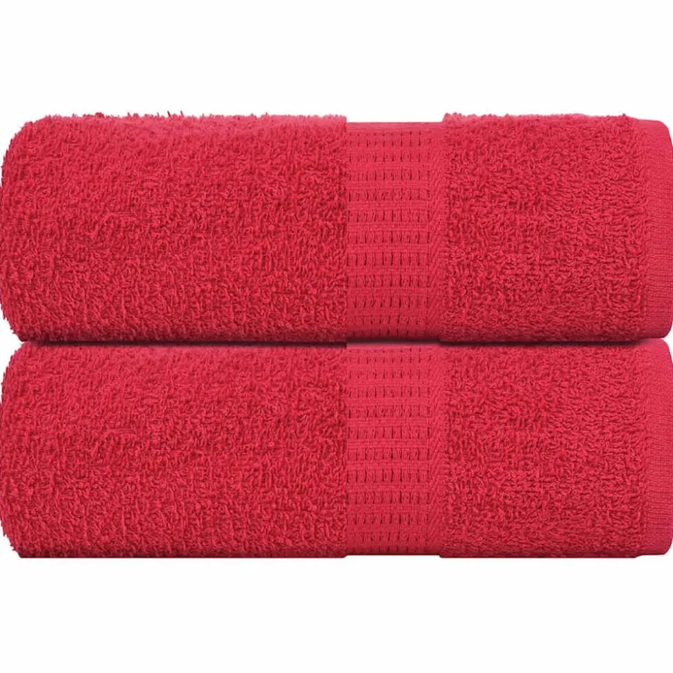 vidaXL Washandjes FROGN 2 st 30x30 cm 360 g/m² rood