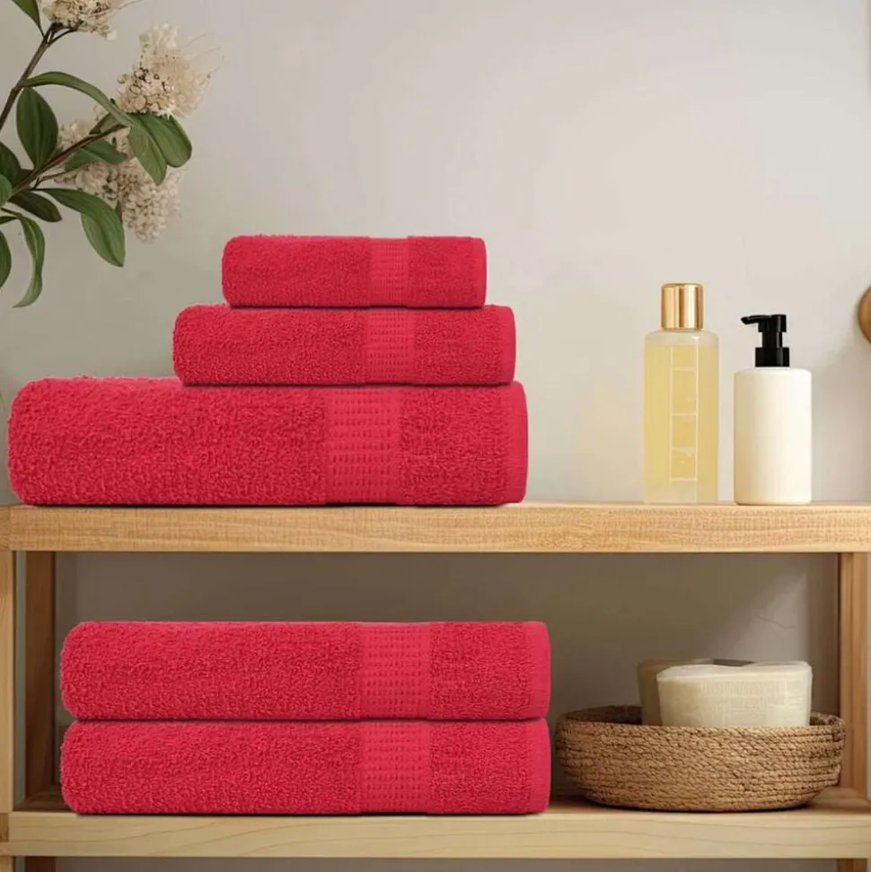 vidaXL Washandjes FROGN 2 st 30x30 cm 360 g/m² rood