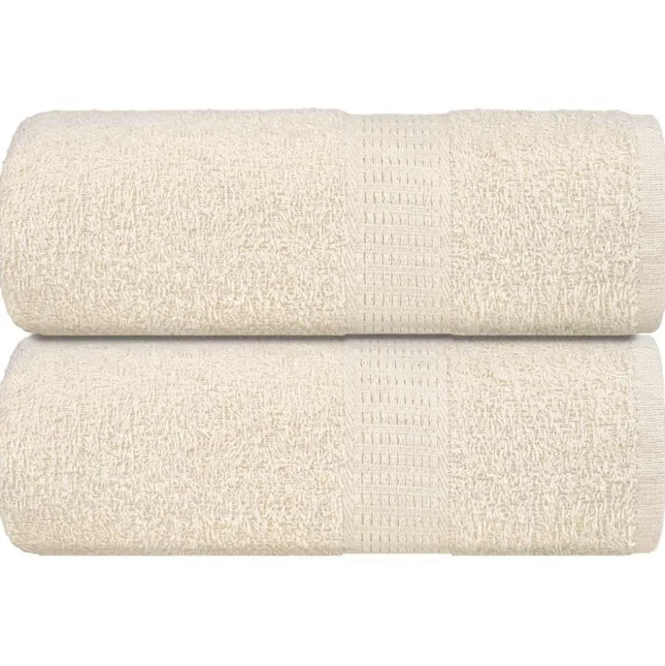 vidaXL Washandjes FROGN 2 st 30x30 cm 360 g/m² crème