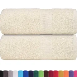 vidaXL Washandjes FROGN 2 st 30x30 cm 360 g/m² crème