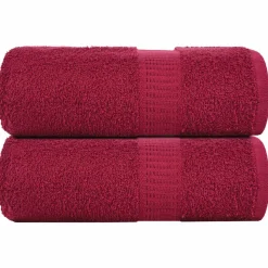 vidaXL Washandjes FROGN 2 st 30x30 cm 360 g/m² bordeaux