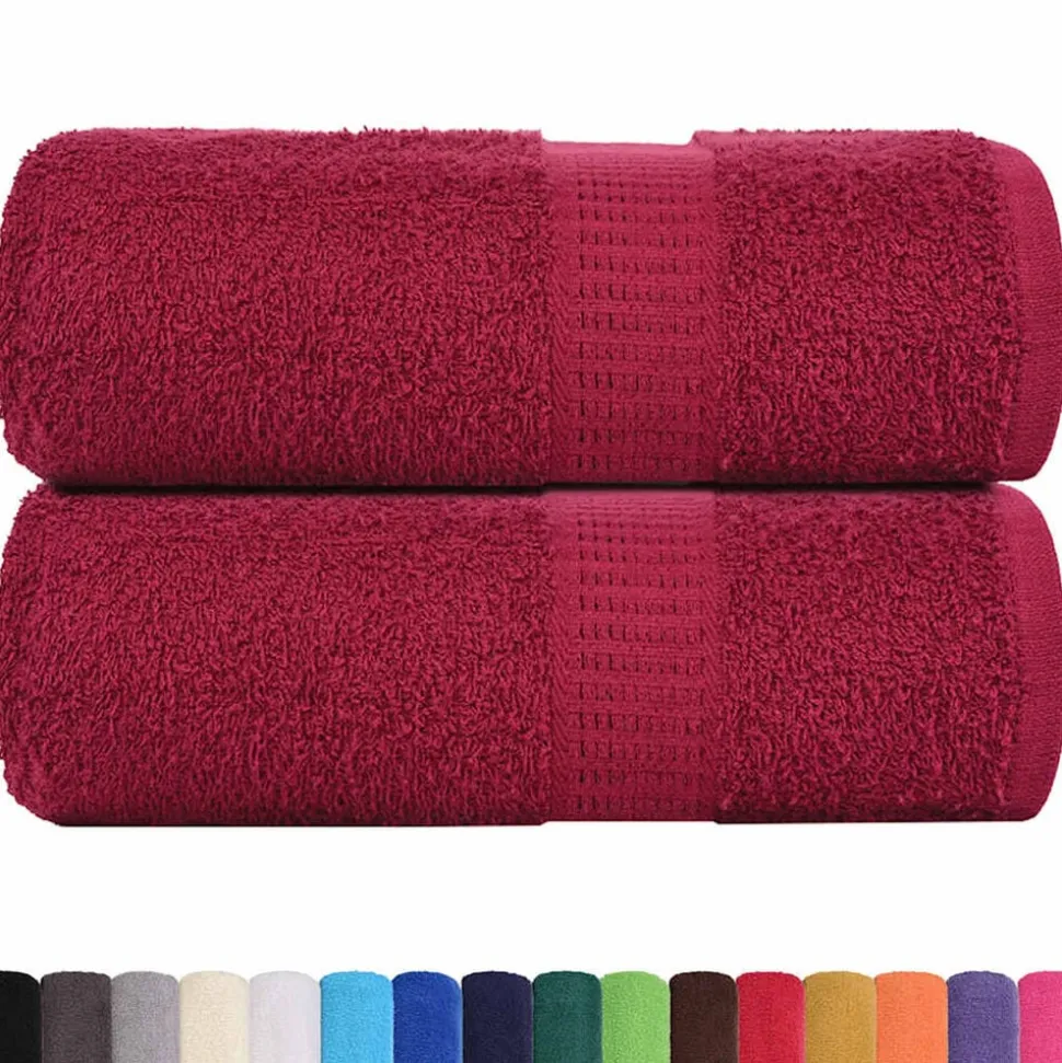 vidaXL Washandjes FROGN 2 st 30x30 cm 360 g/m² bordeaux