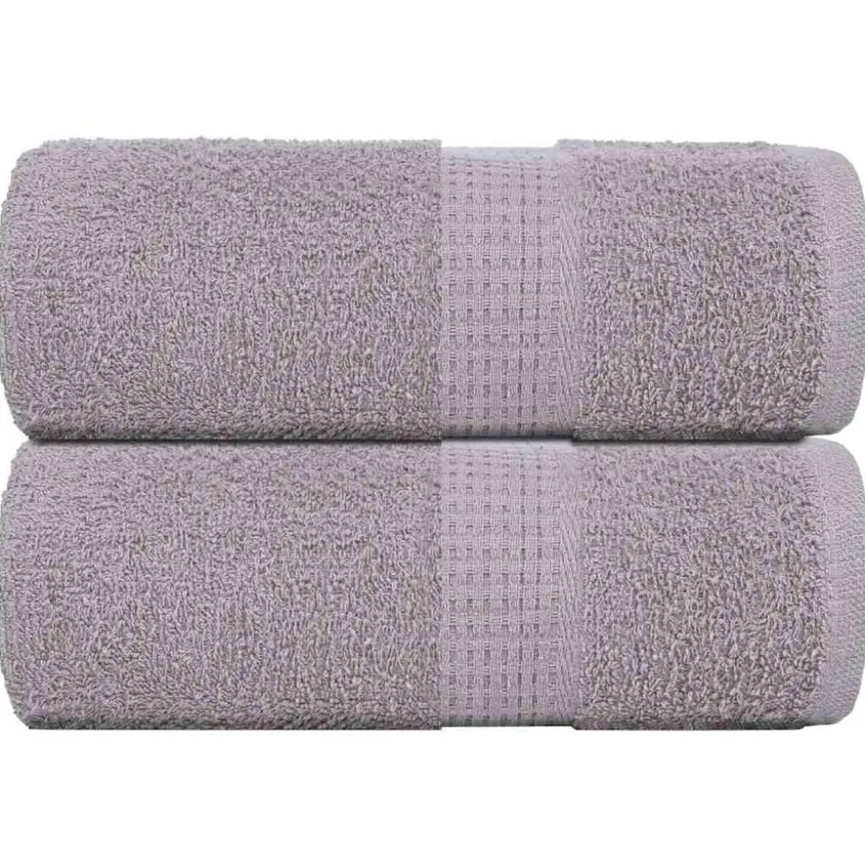 vidaXL Washandjes FROGN 2 st 30x30 cm 360 g/m² grijs