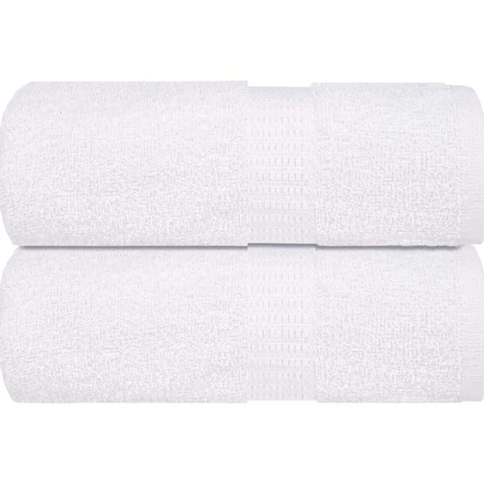 vidaXL Washandjes FROGN 2 st 15x21 cm 360 g/m² wit
