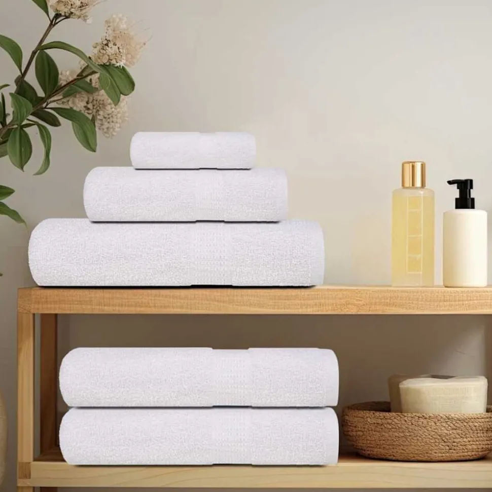vidaXL Washandjes FROGN 2 st 15x21 cm 360 g/m² wit