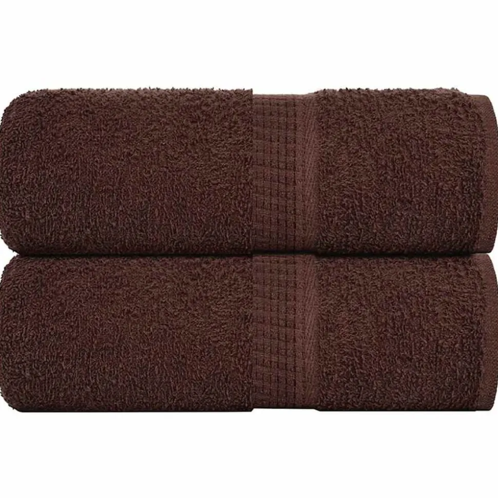 vidaXL Washandjes FROGN 2 st 30x30 cm 360 g/m² bruin