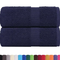 vidaXL Washandjes FROGN 2 st 30x30 cm 360 g/m² marineblauw