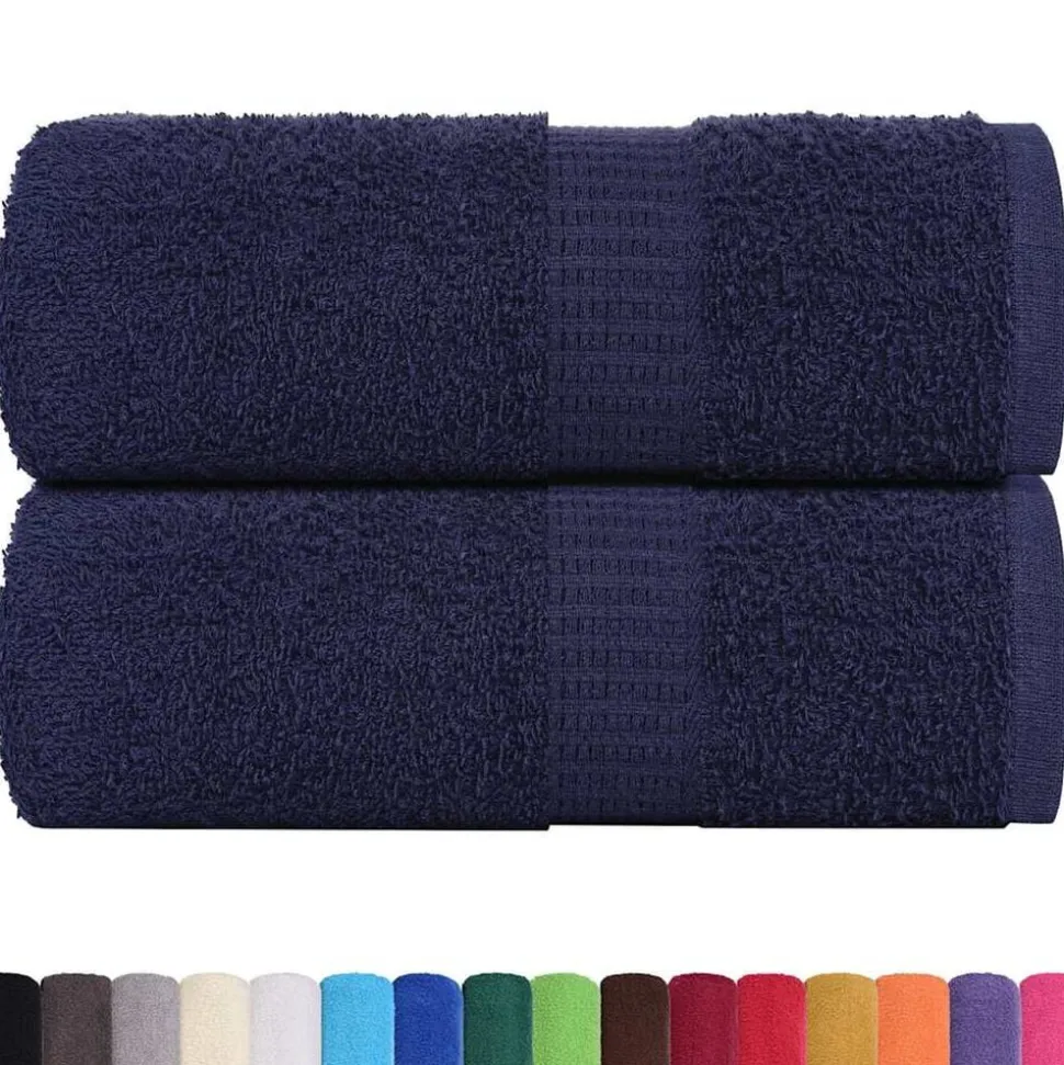 vidaXL Washandjes FROGN 2 st 30x30 cm 360 g/m² marineblauw