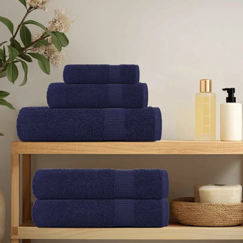 vidaXL Washandjes FROGN 2 st 30x30 cm 360 g/m² marineblauw