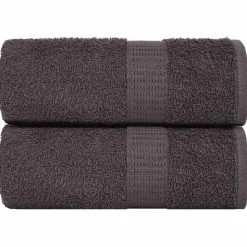 vidaXL Washandjes FROGN 2 st 15x21 cm 360 g/m² antraciet
