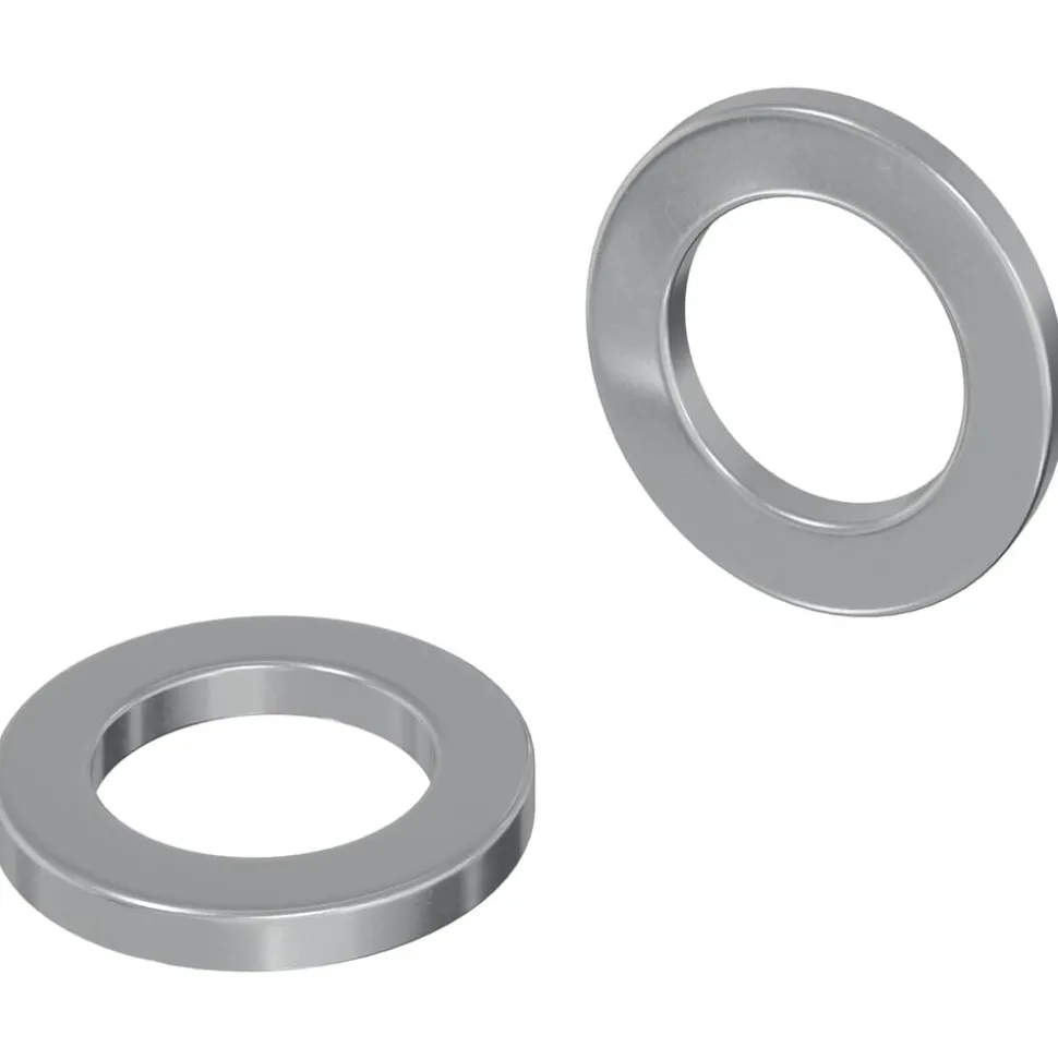 vidaXL Washers 2 pcs Zilver 10 x 10 x 1,2 mm Staal