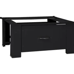 vidaXL Wasmachine Pedestal Zwart 64 x 55 x 32,5 cm Staal