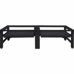 vidaXL Wasmachine Pedestal 2 pcs Zwart 124,5 x 61,5 x 32,5 cm Staal