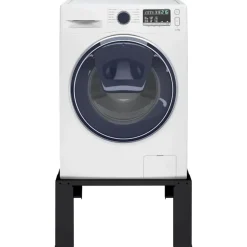 vidaXL Wasmachine Pedestal Zwart 64 x 55 x 32,5 cm Staal