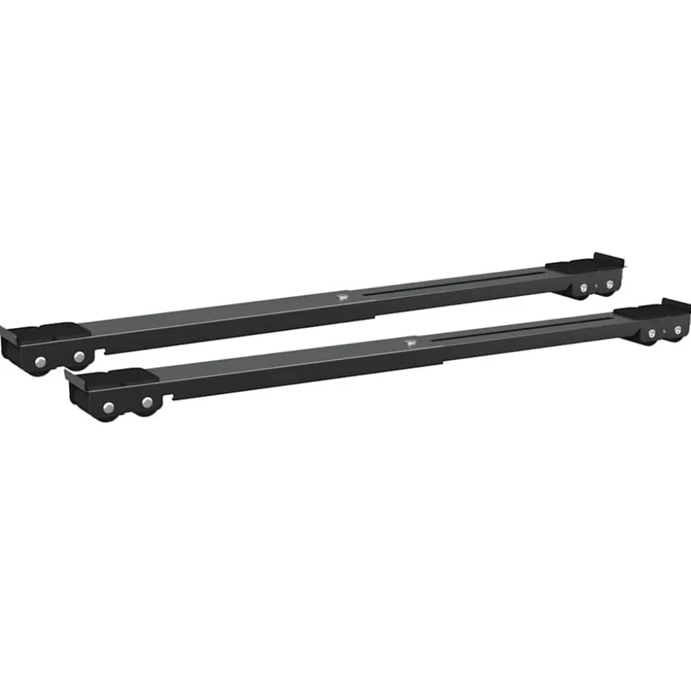 vidaXL Wasmachinebasis 2 pcs Zwart 72 x 5 x 4,5 cm Roestvrij staal