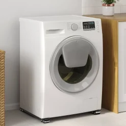 vidaXL Wasmachinebasis 2 pcs Zwart 72 x 5 x 4,5 cm Roestvrij staal