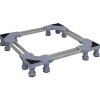 vidaXL Wasmachinebasis Grijs 67 x 67 x 12 cm Roestvrij staal