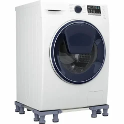 vidaXL Wasmachinebasis Grijs 67 x 67 x 12 cm Roestvrij staal
