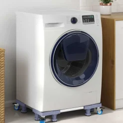 vidaXL Wasmachinebasis Grijs 66 x 66 x 12 cm Roestvrij staal