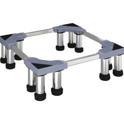 vidaXL Wasmachinebasis Grijs 67 x 67 x 21,5 cm Roestvrij staal