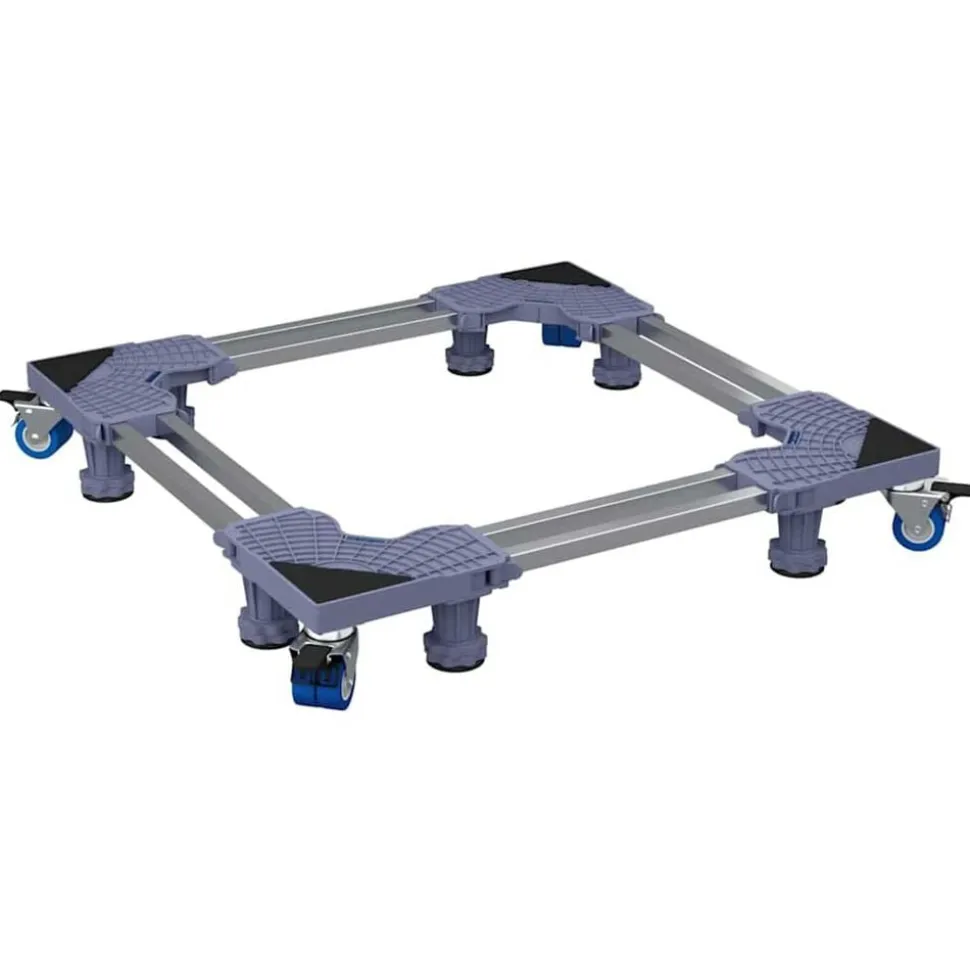 vidaXL Wasmachinebasis Grijs 67 x 67 x 12 cm Roestvrij staal