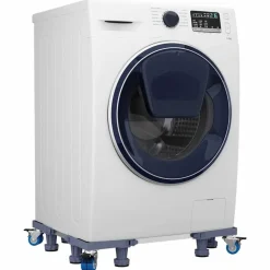 vidaXL Wasmachinebasis Grijs 67 x 67 x 12 cm Roestvrij staal