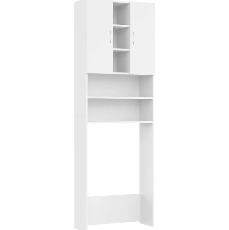 vidaXL Wasmachinekast 64x25,5x190 cm wit