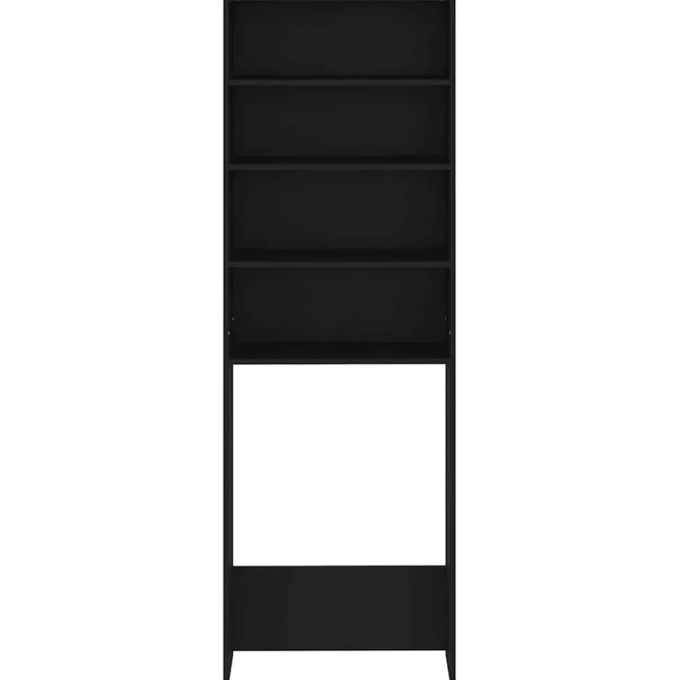 vidaXL Wasmachinekast 64x24x190 cm zwart