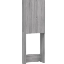 vidaXL Wasmachinekast 64x25,5x190 cm grijs sonoma eikenkleurig