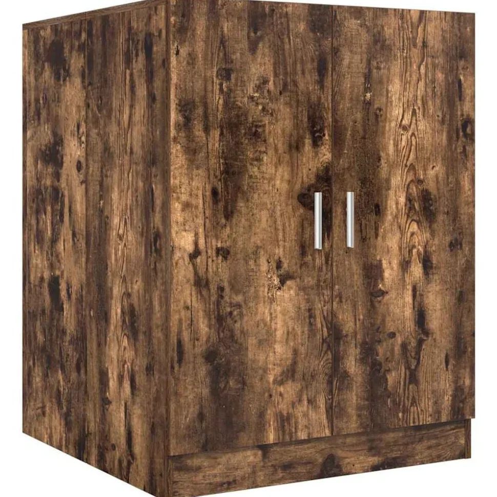 vidaXL Wasmachinekast 71x71,5x91,5 cm gerookt eikenkleurig