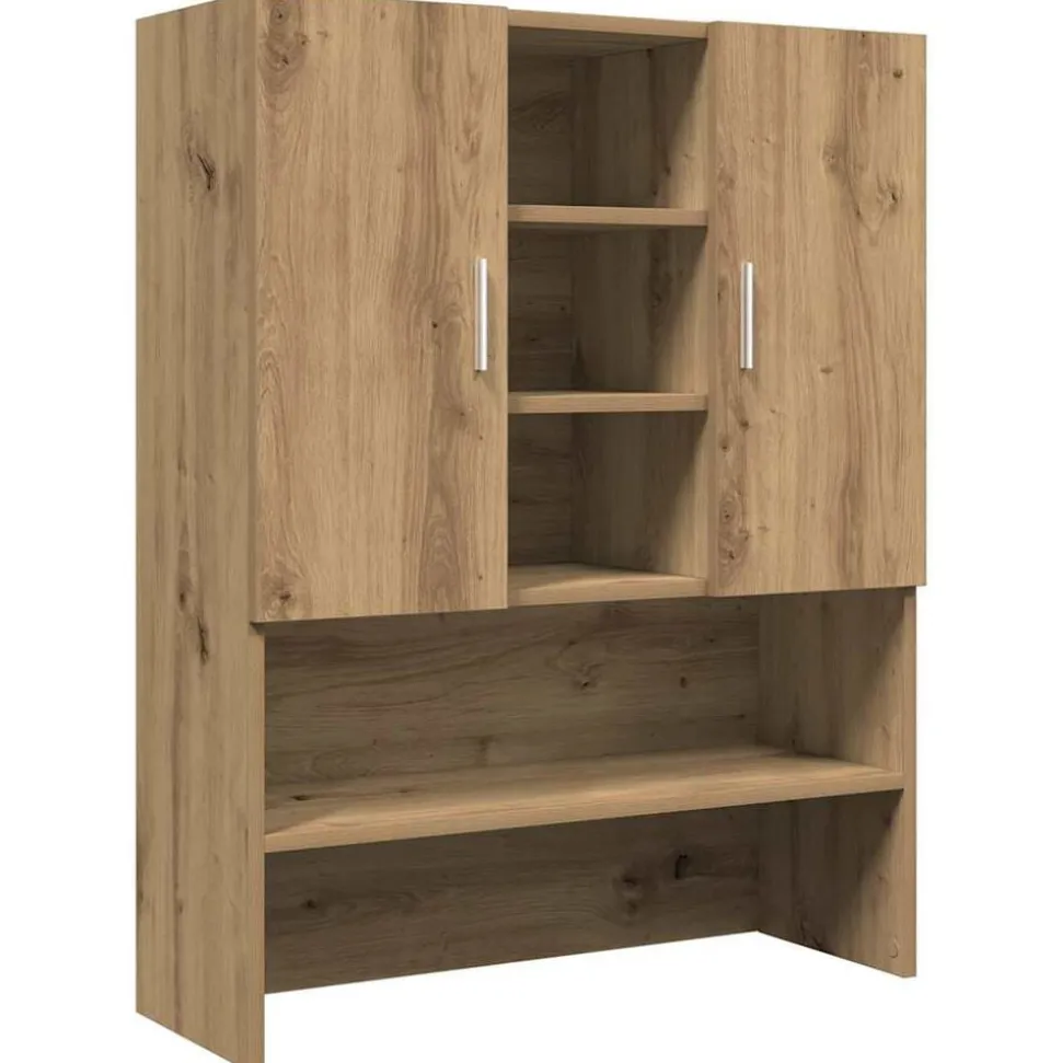 vidaXL Wasmachinekast 70,5x25,5x90 cm artisanaal eikenkleur