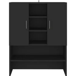 vidaXL Wasmachinekast 70,5x25,5x90 cm zwart