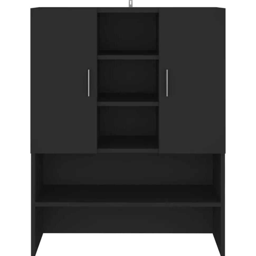 vidaXL Wasmachinekast 70,5x25,5x90 cm zwart
