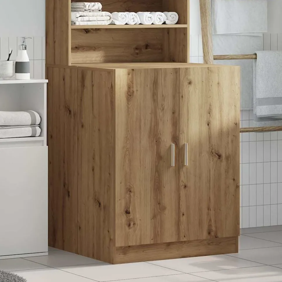 vidaXL Wasmachinekast 70,5x71,5x91,5 cm artisanaal eikenkleurig