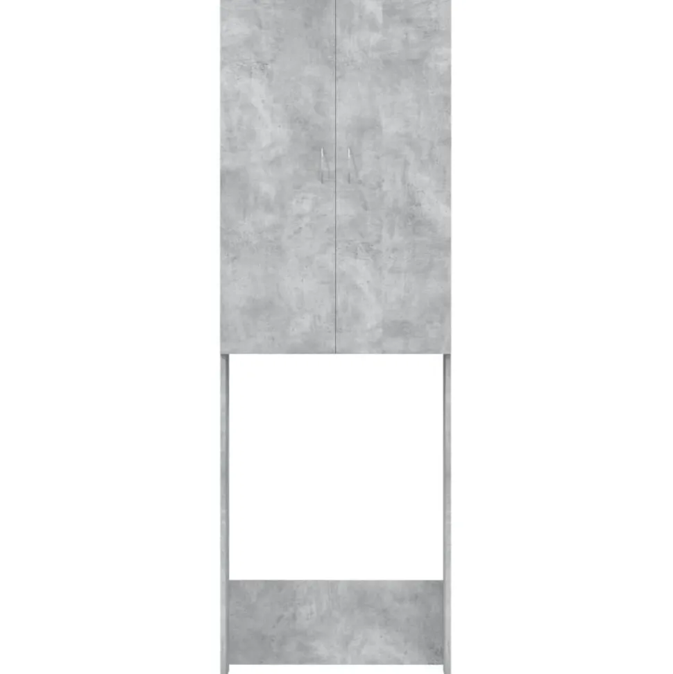 vidaXL Wasmachinekast 64x25,5x190 cm betongrijs