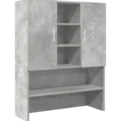 vidaXL Wasmachinekast 70,5x25,5x90 cm betongrijs