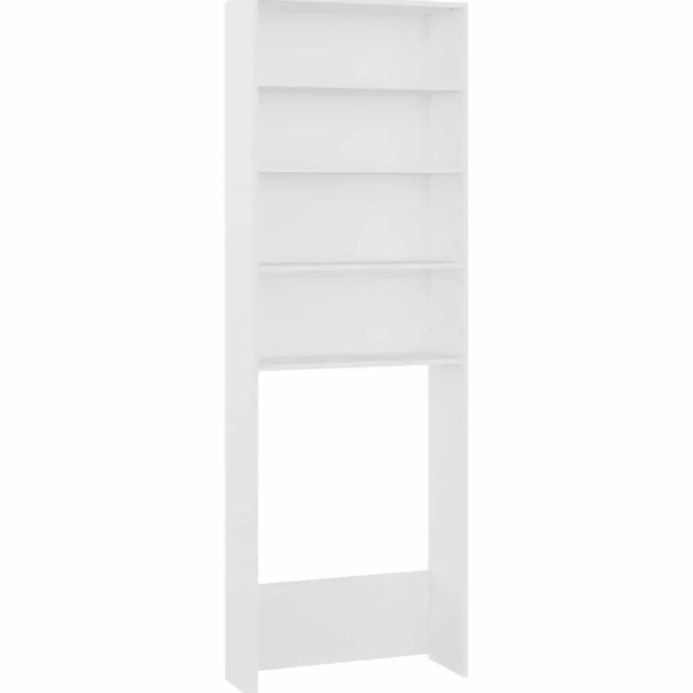 vidaXL Wasmachinekast 64x24x190 cm wit