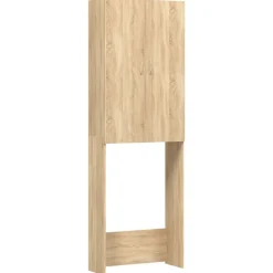 vidaXL Wasmachinekast 64x25,5x190 cm sonoma eikenkleurig