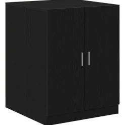 vidaXL Wasmachinekast Zwart Eiken 70,5 x 71,5 x 91,5 cm Bewerkt hout