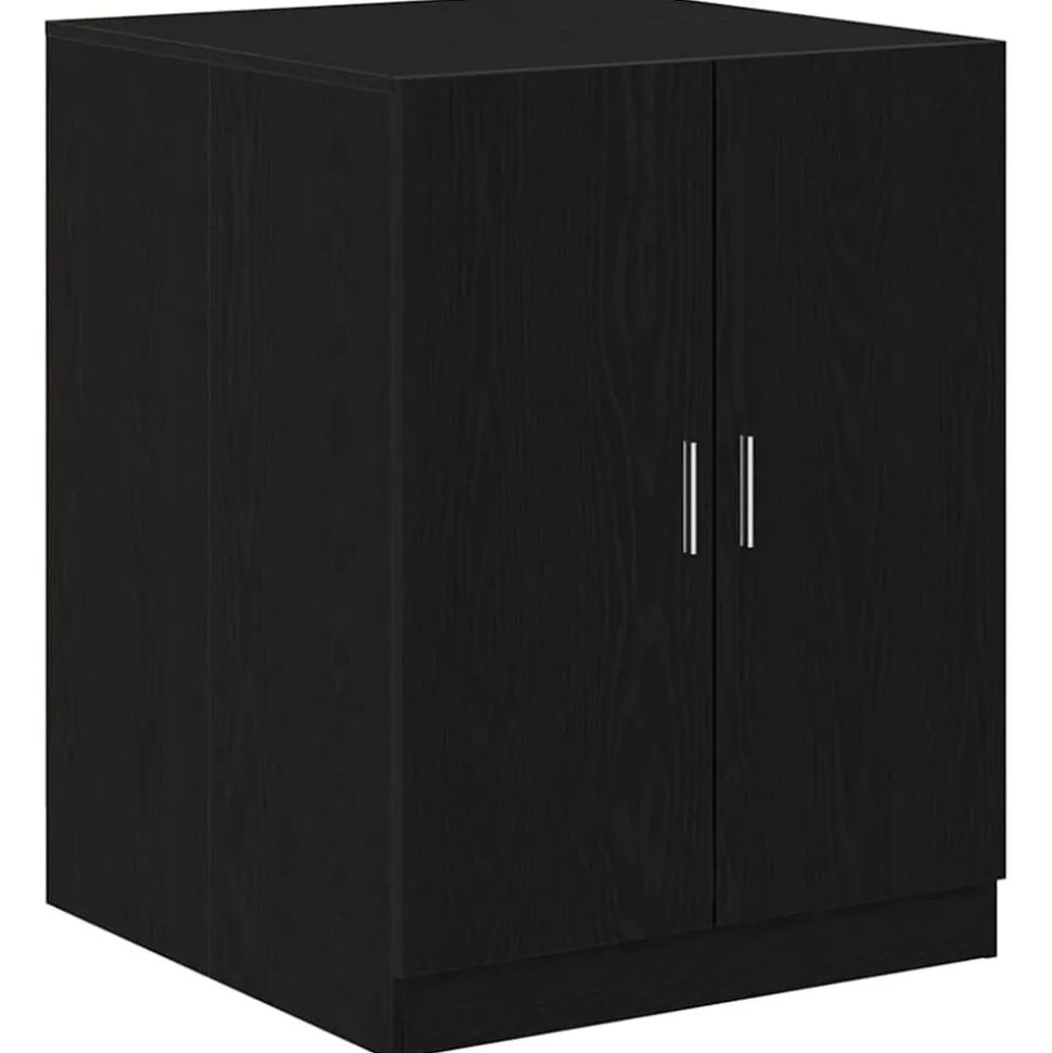 vidaXL Wasmachinekast Zwart Eiken 70,5 x 71,5 x 91,5 cm Bewerkt hout