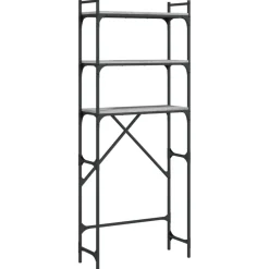 vidaXL Wasmachinerek 67x25x163 cm bewerkt hout grijs sonoma