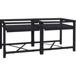 vidaXL Wasmachineverhoger 2 stuks Zwart 120 x 56 x 52 cm Staal