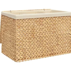 vidaXL Wasmand met 3 vakken 75x42,5x52 cm waterhyacint