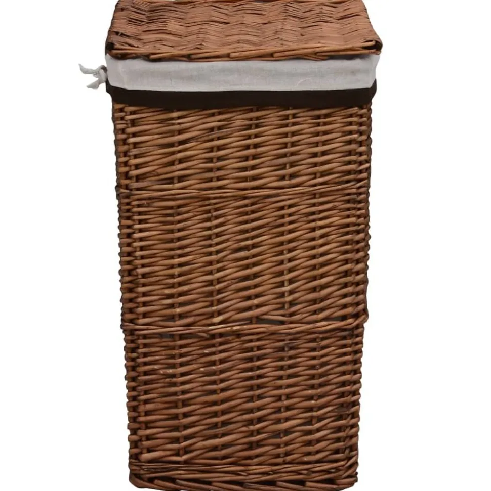 vidaXL Wasmand wilgen bruin