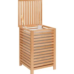 vidaXL Wasmand 45x45x65 cm massief walnotenhout