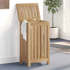 vidaXL Wasmand 35x25x60 cm massief teakhout