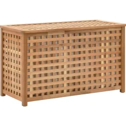 vidaXL Wasmand 77,5x37,5x46,5 cm massief walnoothout