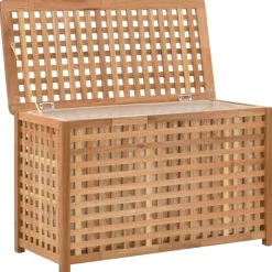 vidaXL Wasmand 77,5x37,5x46,5 cm massief walnoothout