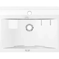 vidaXL Wastafel met overloop 60x46x16 cm keramiek zilverkleurig