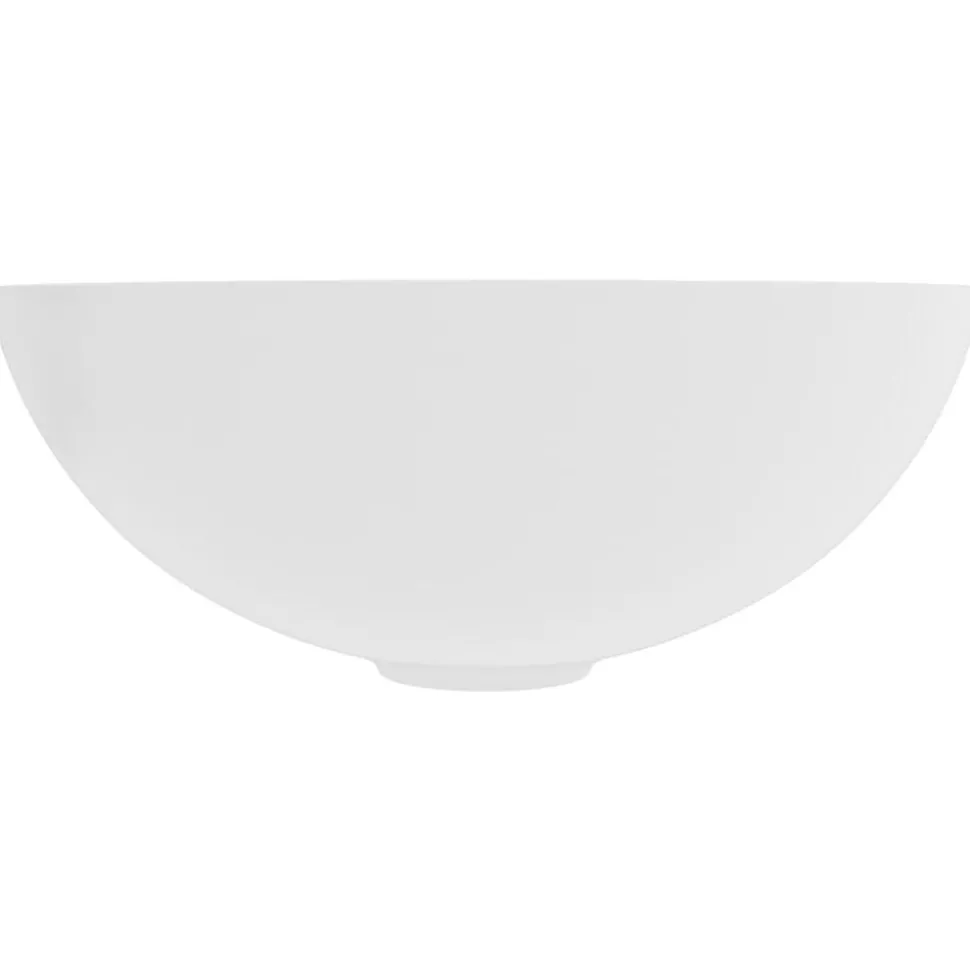vidaXL Wastafel rond keramiek matwit
